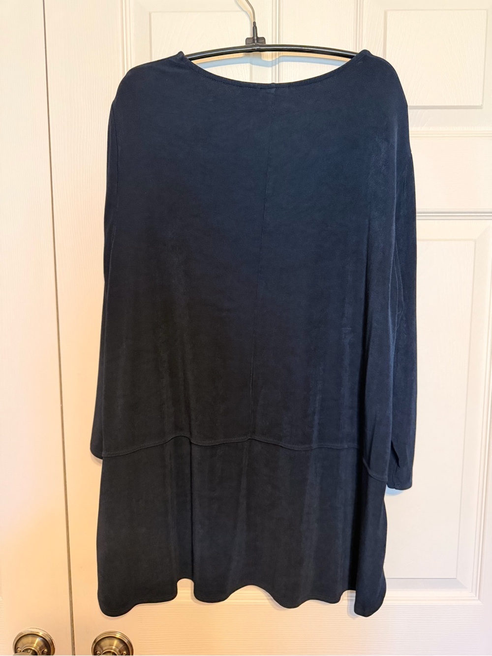 Chico’s Navy Blue Long Sleeve Tunic Top X-Large (Chico’s size 3)